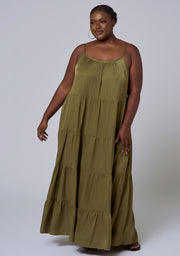 Rough Edit Satin Maxi Dress