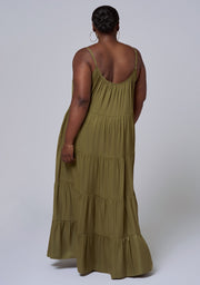 Rough Edit Satin Maxi Dress