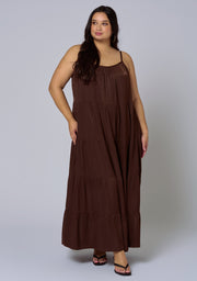 Rough Edit Satin Maxi Dress