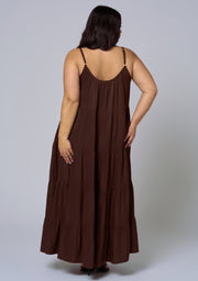 Rough Edit Satin Maxi Dress