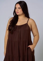 Rough Edit Satin Maxi Dress