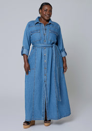 Zara Chambray Maxi Dress
