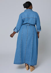 Zara Chambray Maxi Dress