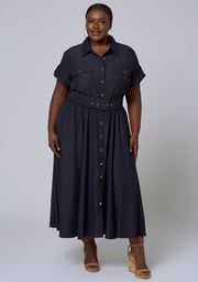 Eden Luxe Chambray Midi Dress
