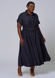 Eden Luxe Chambray Midi Dress