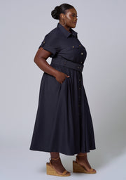Eden Luxe Chambray Midi Dress
