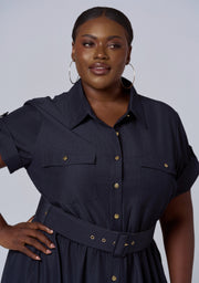 Eden Luxe Chambray Midi Dress
