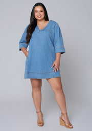 Zoey Chambray Mini Dress