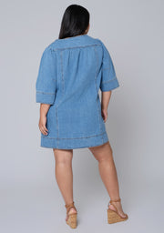 Zoey Chambray Mini Dress