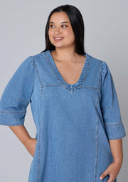 Zoey Chambray Mini Dress