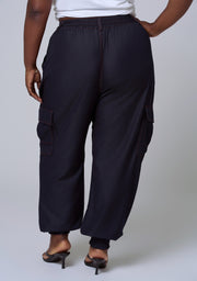 Kaia Luxe Chambray Cargo Pant