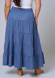 Alice Luxe Chambray Maxi Skirt