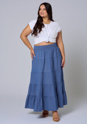 Alice Luxe Chambray Maxi Skirt