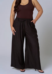 Ava Luxe Chambray Wide Leg Pant