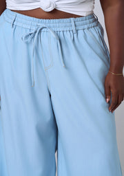 Ava Luxe Chambray Wide Leg Pant
