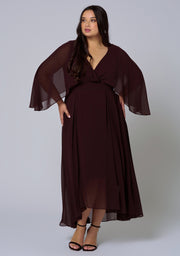Electric Chemistry Cape Maxi Dress