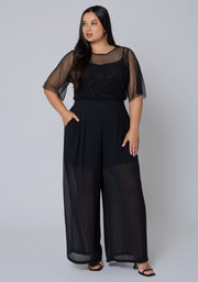 Staged Sheer Pant