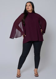 Fire and Rain Cape Blouse