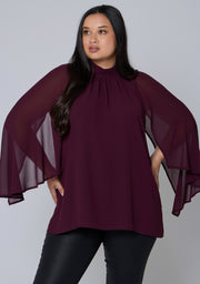 Fire and Rain Cape Blouse
