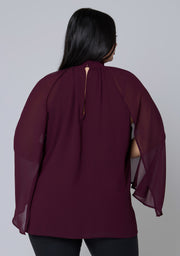 Fire and Rain Cape Blouse
