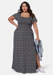 Getting Down Print Maxi Dress