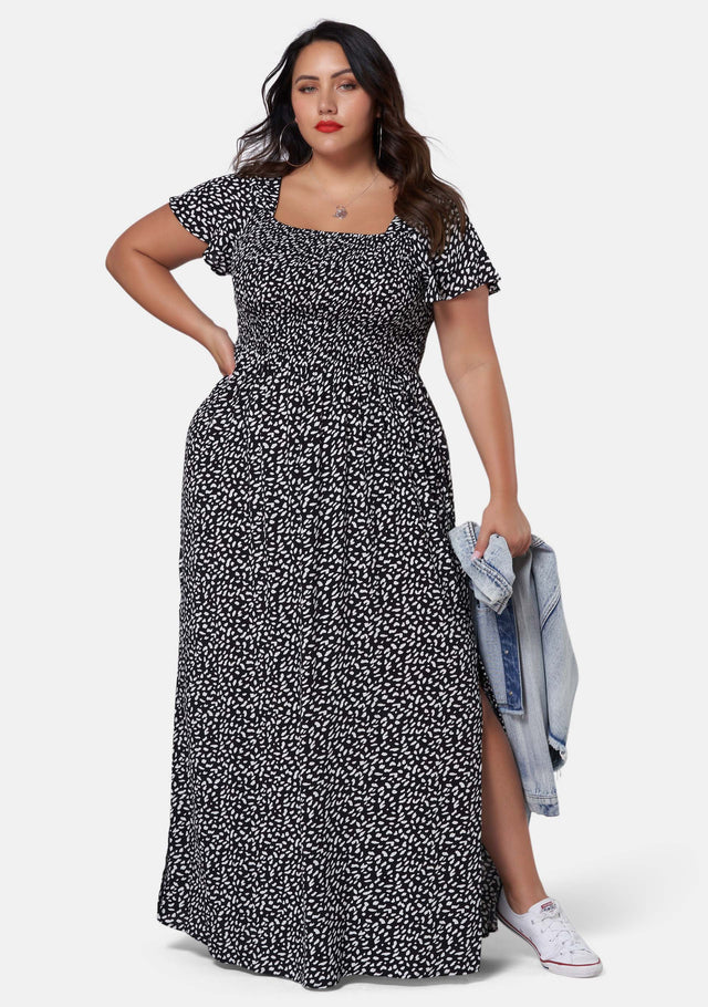 Getting Down Print Maxi Dress