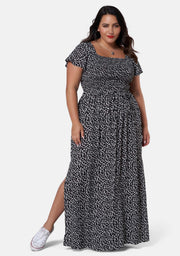 Getting Down Print Maxi Dress