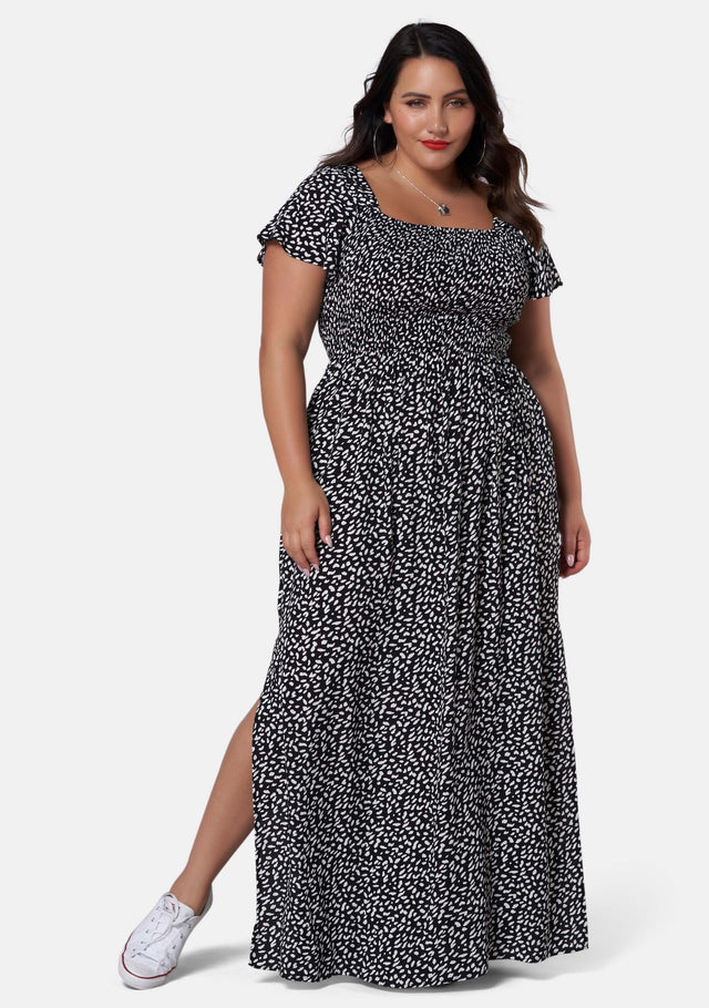 Getting Down Print Maxi Dress