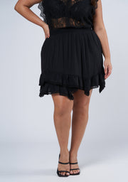 Pretty In Black Mini Skirt
