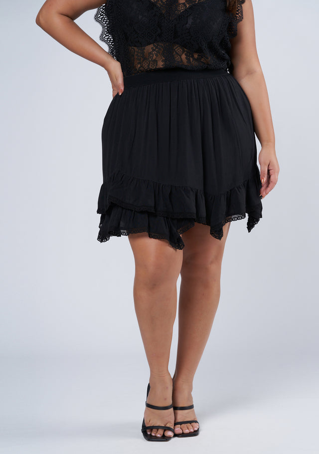 Pretty In Black Mini Skirt