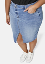 Two Men Down Denim Skirt