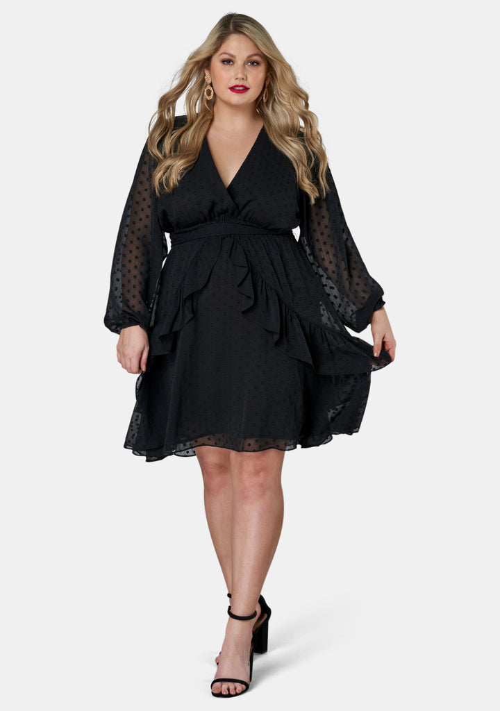 Buy Craving A Quickie Frill Dress by PINK DUSK online - Curve Project
