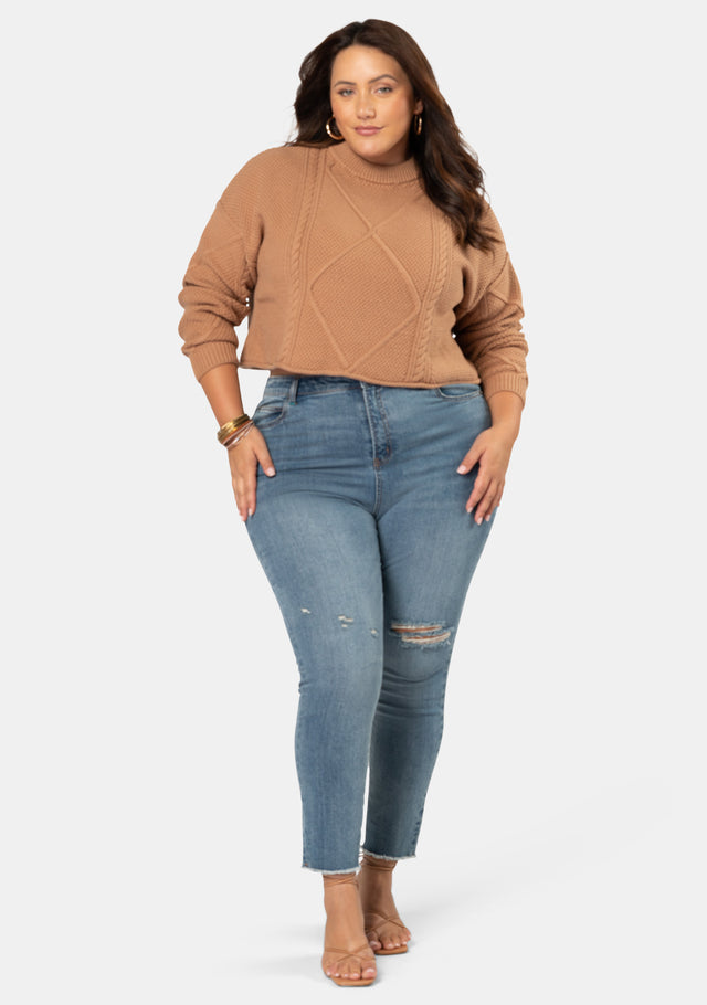 Siren Crop Cable Sweater