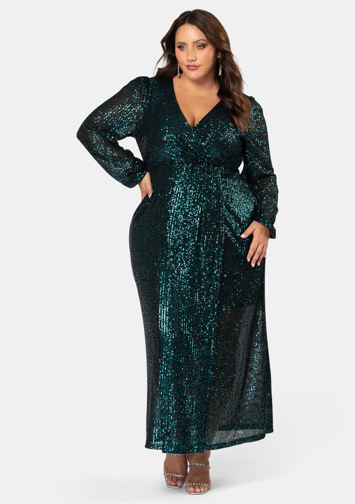Buy All I Want Sequin Maxi Dress by PINK DUSK online - Curve Project