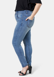 Angie 3 Button Skinny Waist Trimmer Jean