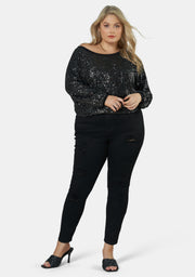 Lounge Act Sequin Sweater