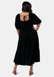 Isadora Balloon Sleeve Maxi Dress