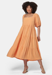 Isadora Balloon Sleeve Maxi Dress