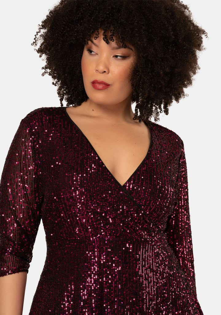 Buy Are You Jelly Sequin Dress by PINK DUSK online - Curve Project