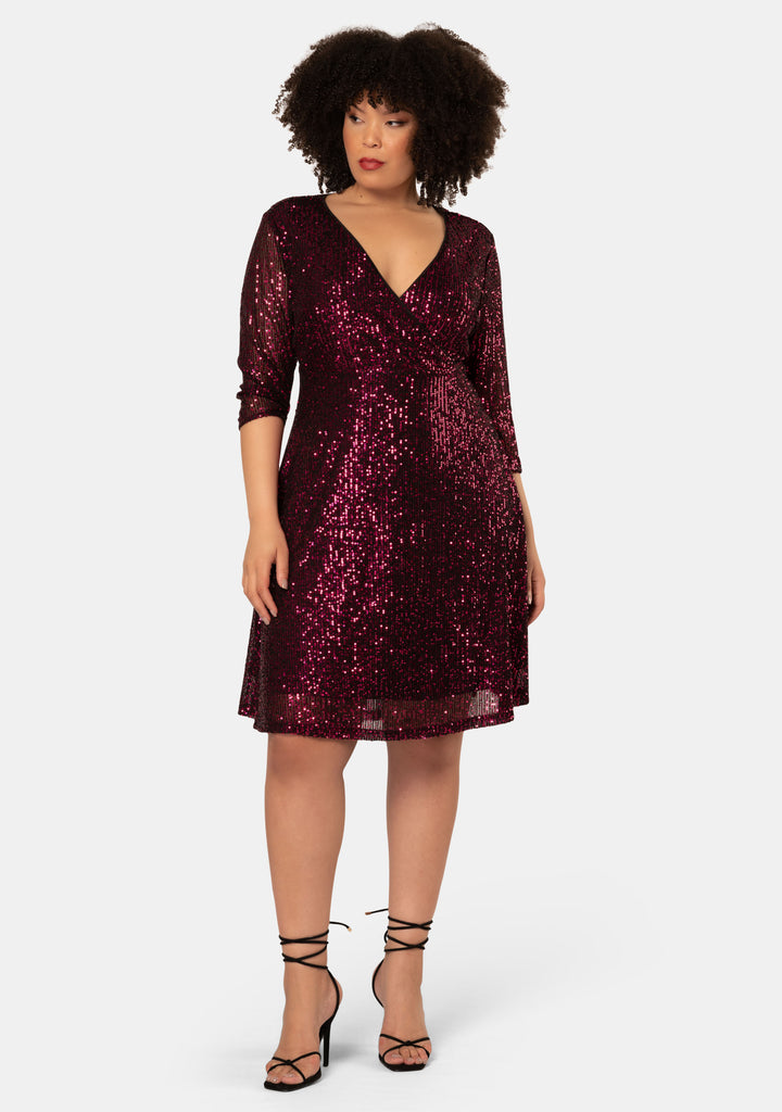 Buy Are You Jelly Sequin Dress by PINK DUSK online - Curve Project