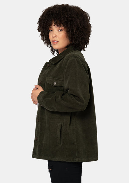 Green corduroy hot sale jacket womens