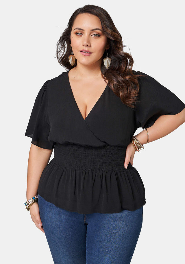 Olivia Wrap Front Top