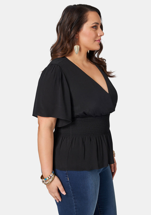 Olivia Wrap Front Top